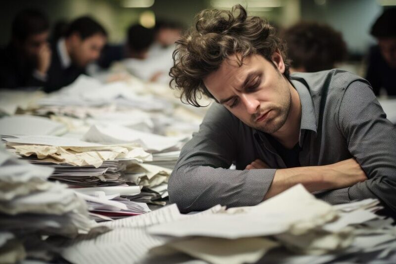 ai generated, man, paperwork, work, bureaucracy, paper, overload, stress, paperwork, stress, stress, stress, stress, stress
